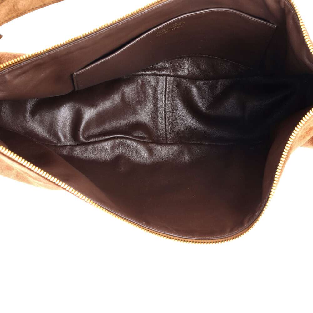 Prada Large Demi-Lune Shoulder Bag Suede - Picture 5 of 5
